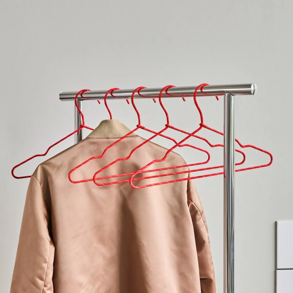 House Doctor Vešiaky na šaty Wire Red – sada 6 ks