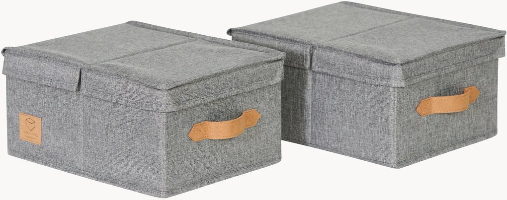 Úložné škatule so sklopným vekom Premium, 2 ks