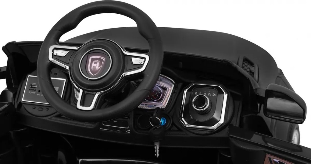 Ramiz Elektrické auto Rapid Racer pre deti, čierne SUV + diaľkové ovládanie