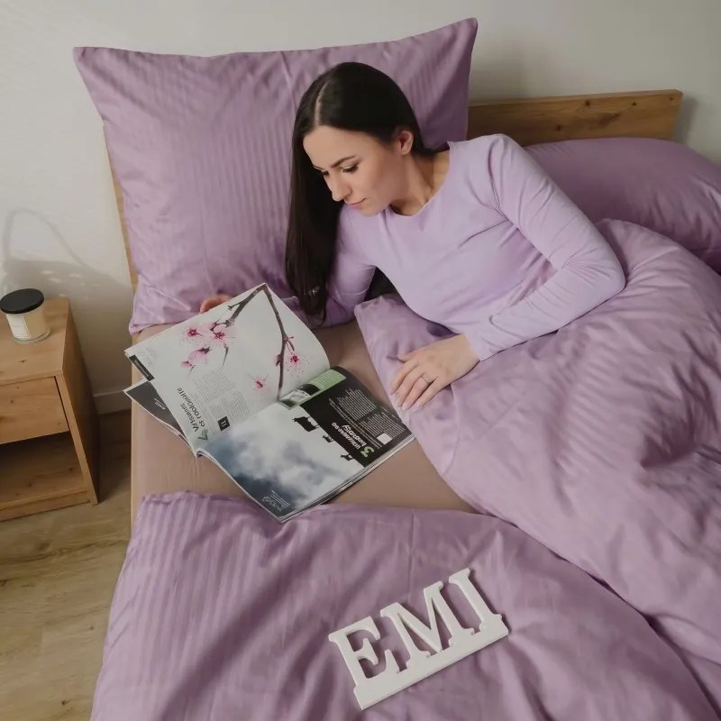 Obliečky Lilac damaškový satén EMI