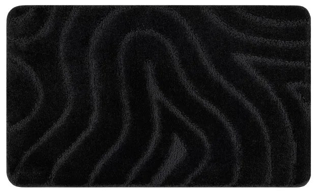 Kúpeľňový koberček SUPREME WAVES vlny, čierny