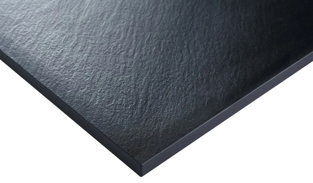 Erga Hyper, SMC sprchová vanička 130x70x2,6 cm + sifón, čierna matná, ERG-V06-SMC-7013S-BK