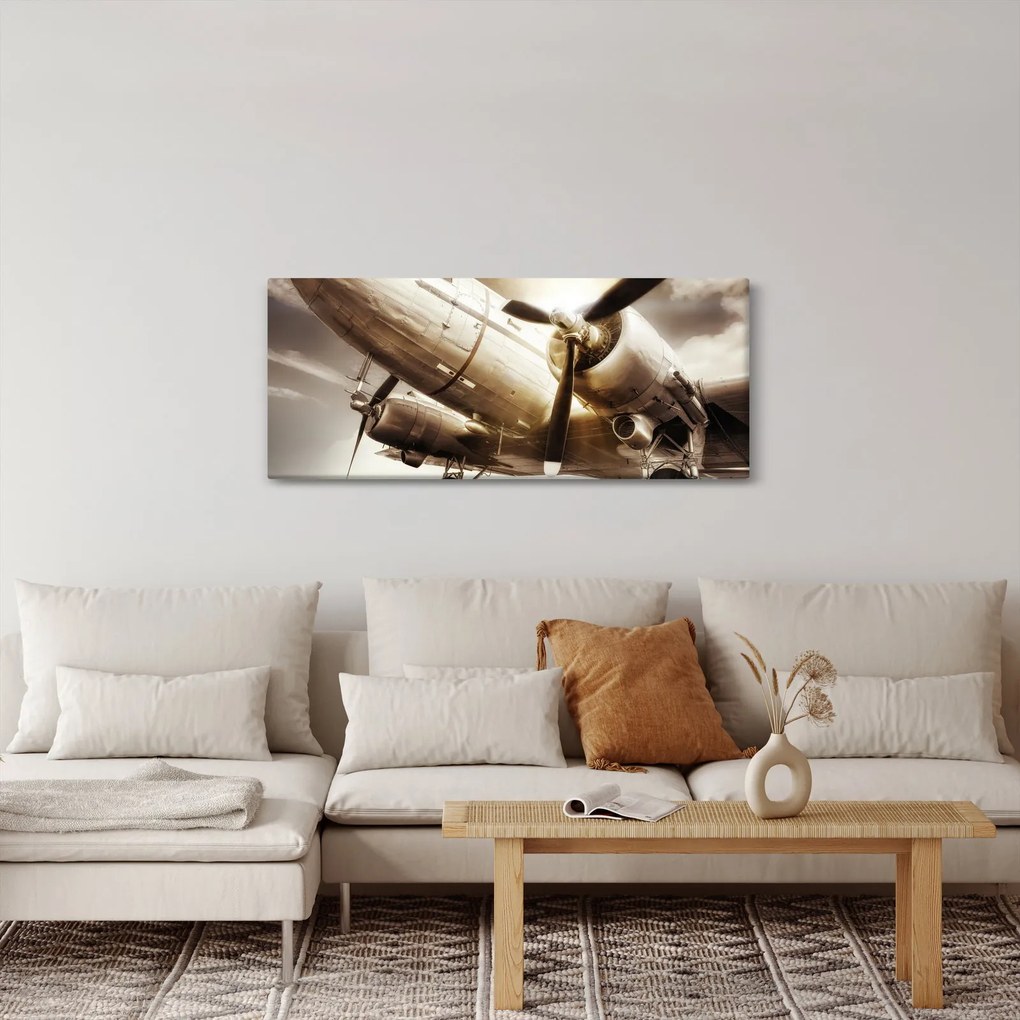 Obraz lietadla (120x50 cm)