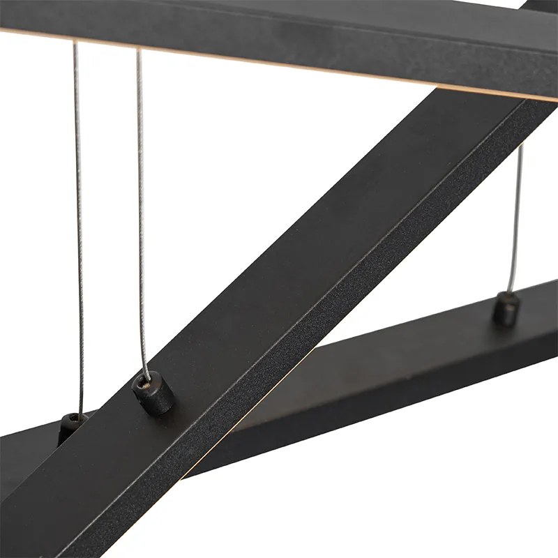 Závesné svietidlo čierne vrátane LED 3-stupňové stmievateľné 6-žiarovkové - Jolanta