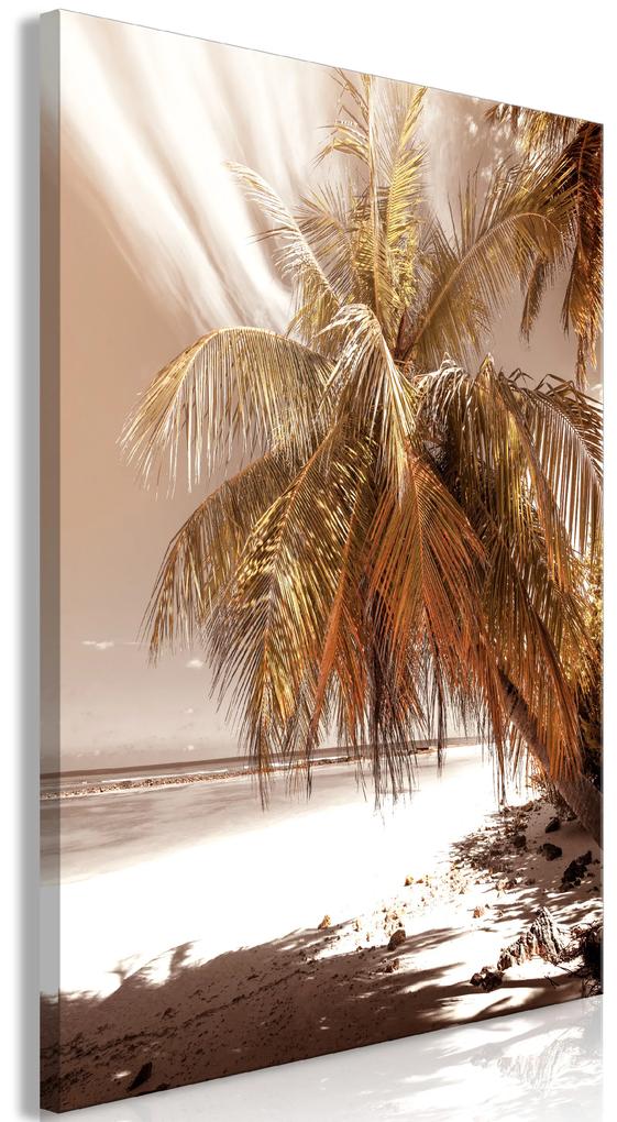 Artgeist Obraz - Palm Shadow (1 Part) Vertical Veľkosť: 40x60, Verzia: Na talianskom plátne