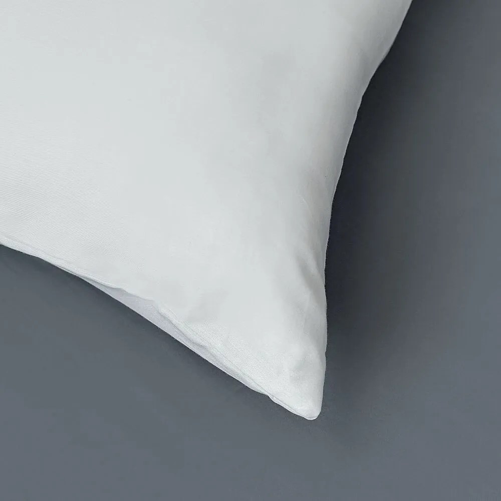 Kvalitex Saténové obliečky Luxury Collection biela/tmavosivá, 200 x 200 cm, 2 ks 70 x 90 cm