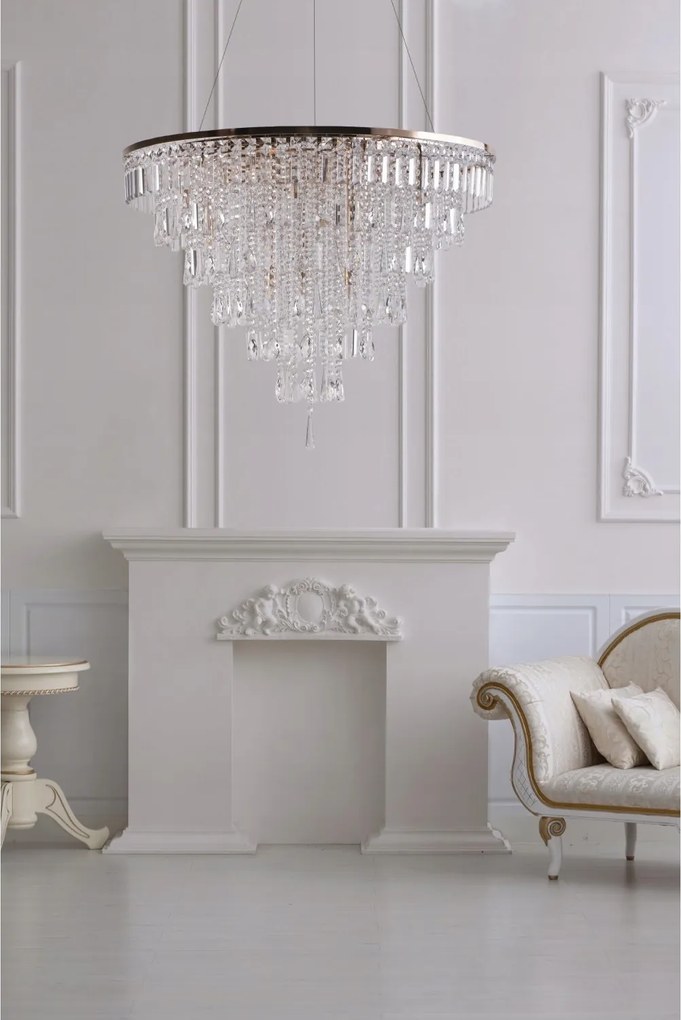 Reprezentačný luster pre plesové svadobné sály glamour Kalabria XL