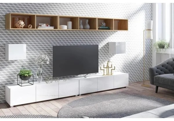 Nástenná polica PAVO 32,5x50 cm zlatý dub