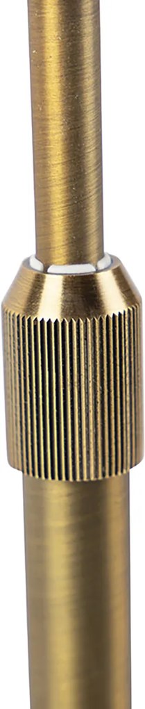 Stolná lampa bronzová s oválnym zamatovým tienidlom zelená 35cm - Parte