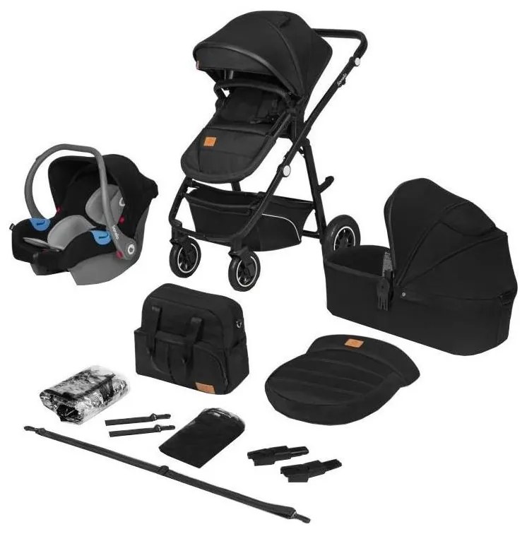 Lionelo - Kombinovaný kočík 3 v 1 BIANKA Čierny Onyx