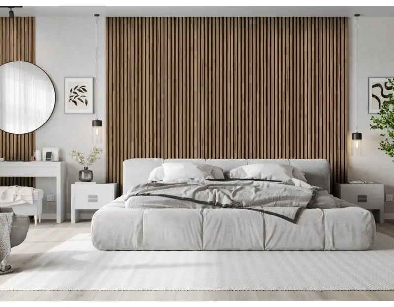 Mexen Lam-B, akustické stenové lamely 275 × 30 cm, HDF doska 4 mm, technická dyha, orech svetlý, S100-275307-3015-017