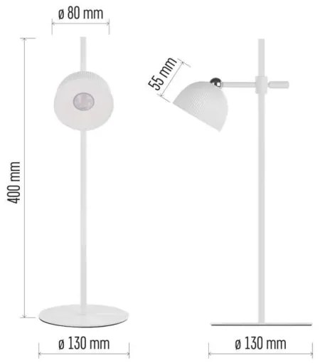 LED Stmievateľná nabíjacia stolná lampa magnetická 4v1 LED/4,2W/3,7V 4000K biela