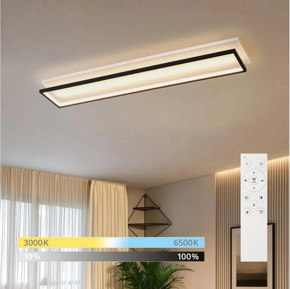 Brilagi - LED stmievateľné stropné svietidlo OUTLINE LED/90W/230V 18x100 cm biela/čierna +DO