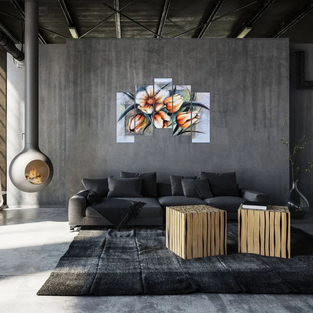 Obraz kvetov vo váze