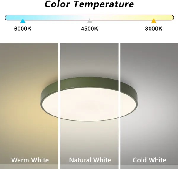 Brilagi - LED stmievateľné stropné svietidlo POOL LED/36W/230V 3000-6000K 30 cm zelené+DO