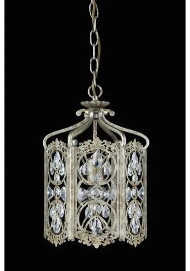 Vintage závesná lampa luster šedá