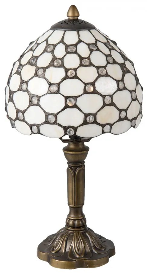 Tiffany lampa na nočný stolík vitráž HIVE PEARL Ø21*38