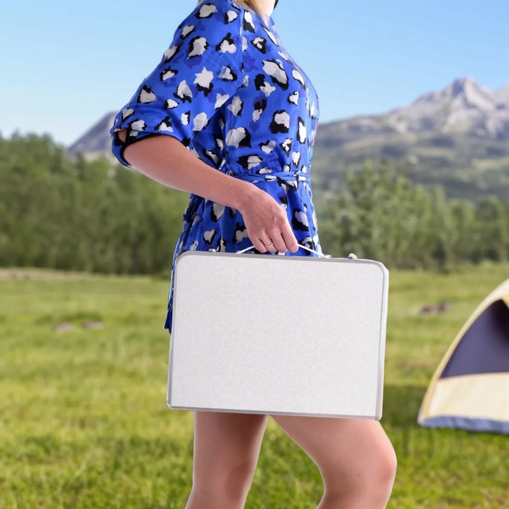 Skladací turistický stolík Marco biely