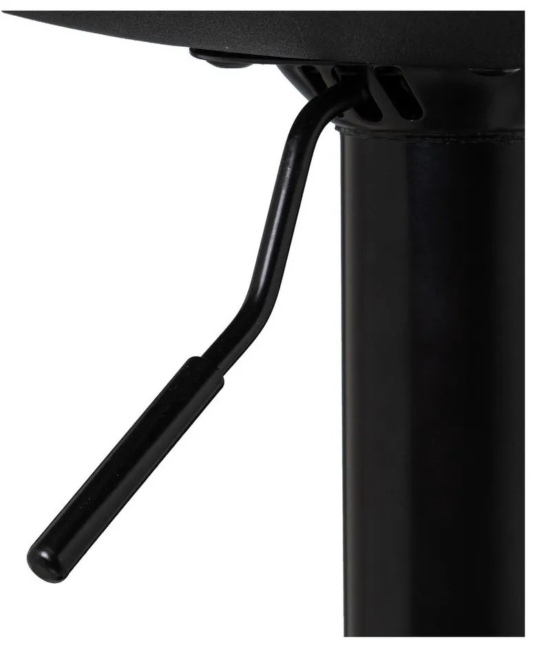 Čierne barové stoličky s nastaviteľnou výškou z imitácie kože v súprave 2 ks (výška sedadla 56,5 cm) – Casa Selección