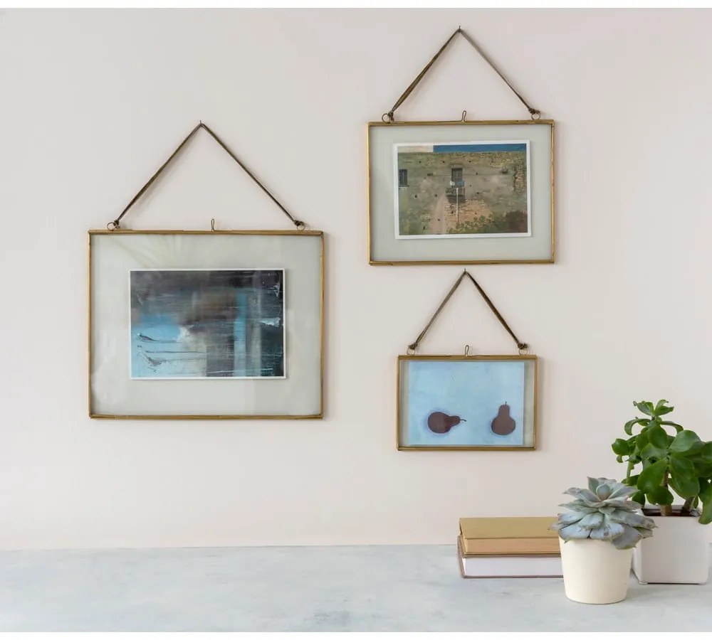 Kovový rámček na stenu v zlatej farbe 25x20 cm – Rex London