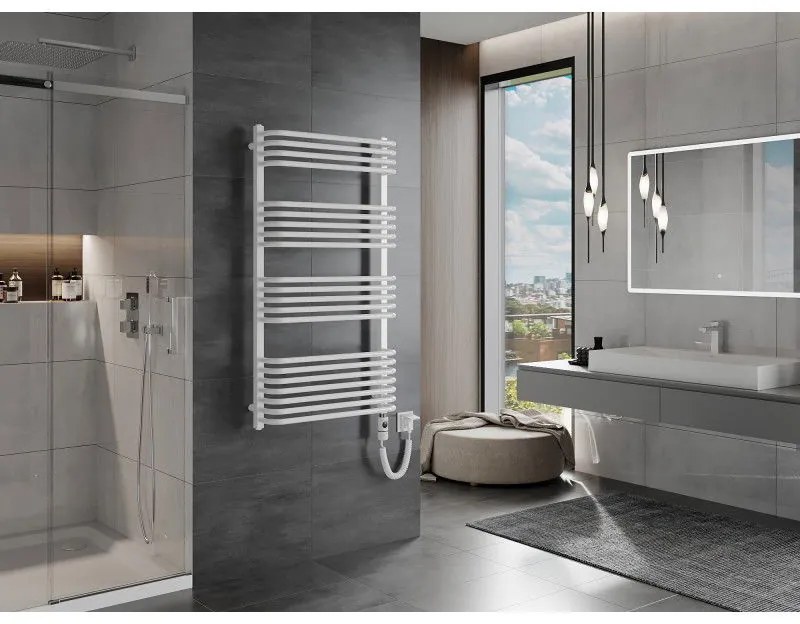 Mexen Apollo, elektrické vykurovacie teleso 1210x650 mm+ vykurovacia tyč 900W, biela, W117-1210-650-2900-20