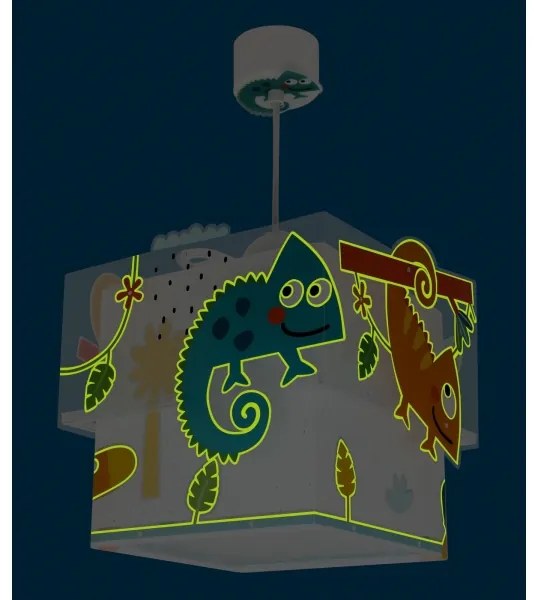 Dalber 63312 - Detský luster HAPPY JUNGLE 1xE27/15W/230V
