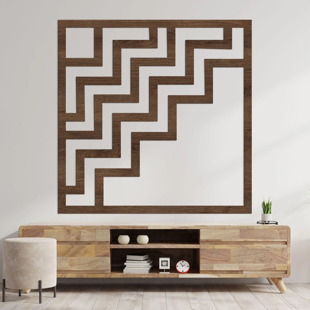 SENTOP | Geometrická drevená dekorácia na stenu | Moderný dizajn | SENTOP HDF0397-A