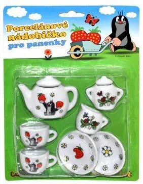 Nádobí - čajový set Krtek porcelán na kartě 17x24x3cm