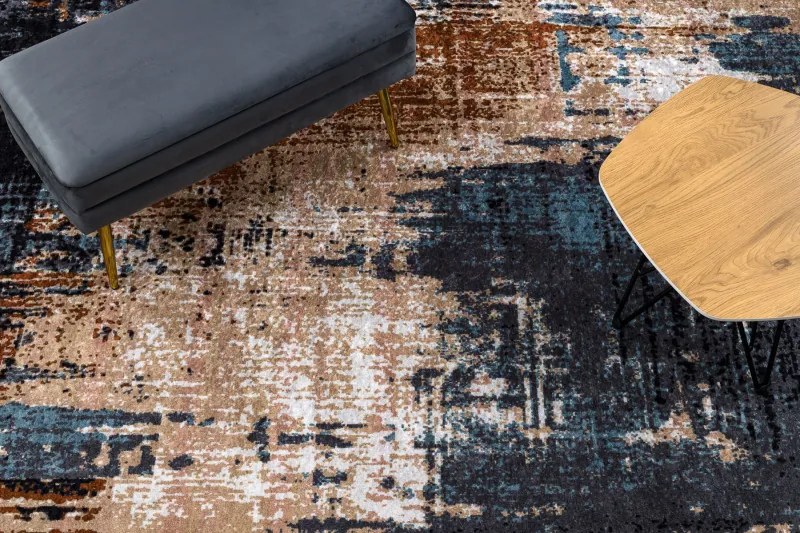 Dywany Łuszczów, Kusový koberec Miro 51454.802 navy/beige, 80x150, viacfarebná, chodba / predsieň