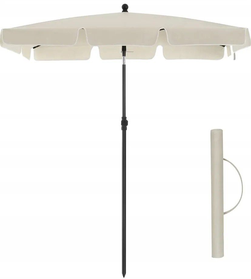 Záhradný slnečník s ochranným obalom Royal 200x125 cm krémový