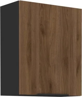 Horná kuchynská skrinka Monza, 60 cm, orech/čierna%