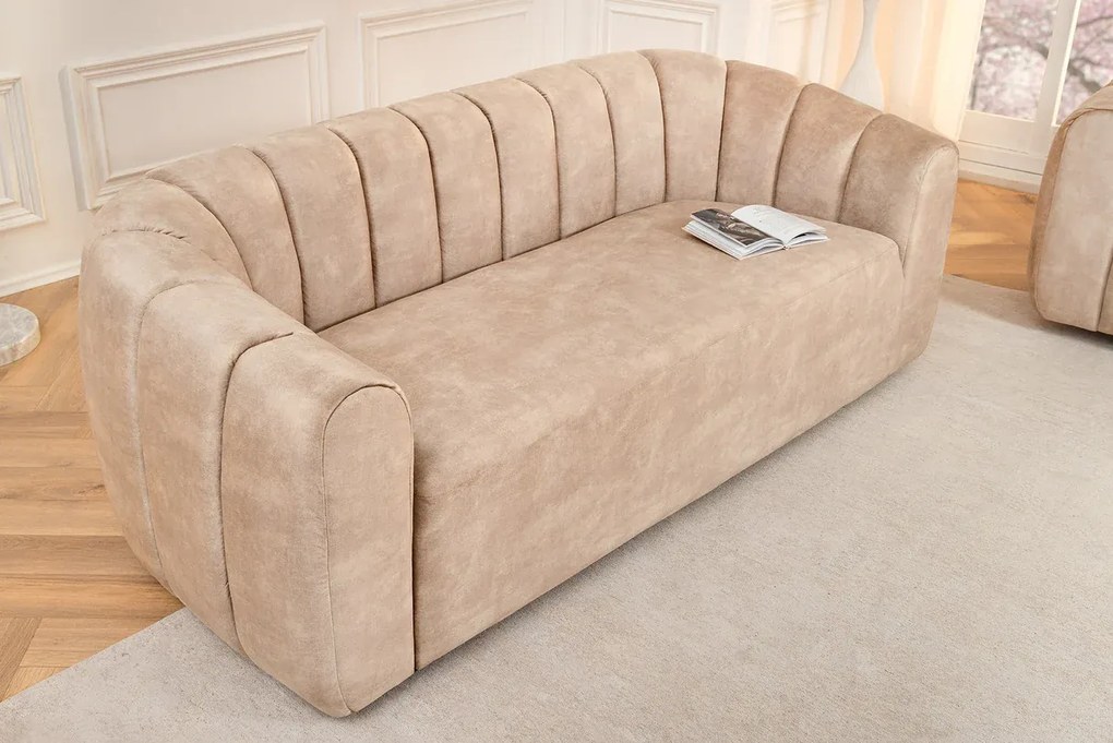 Pohovka BABYLON 200 cm velvet béžová