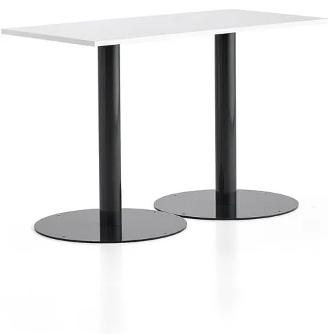 Stôl ALVA, 1400x700x900 mm, antracit, biela