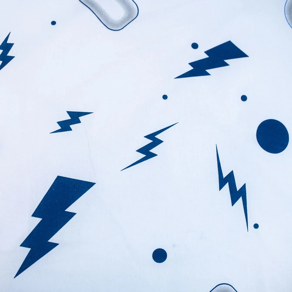 3D Bavlnené obliečky GAME OVER modré, 100% bavlna Rozmer obliečky: 70 x 90 cm | 140 x 200 cm