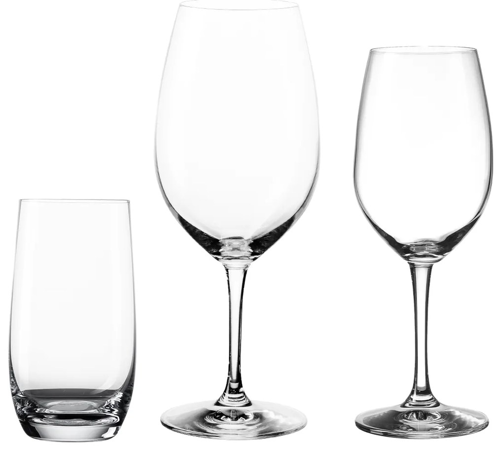 Štartovací set pohárov do domácnosti 18 ks - BENU BASIC PREMIUM Glas Lunasol - 322042