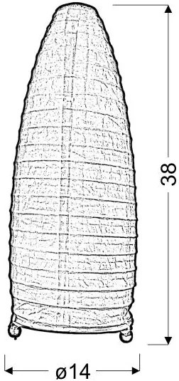 Candellux PAPIRUS Stolná lampa Paper White 40W E14 41-88287