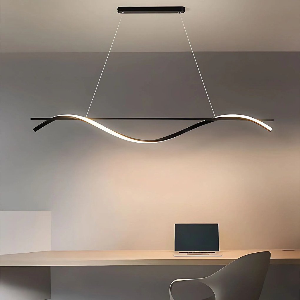Toolight Toolight, LED závesná lampa 120cm, 27W, 3000K, LHJ019-CP, čierna, OSW-50004