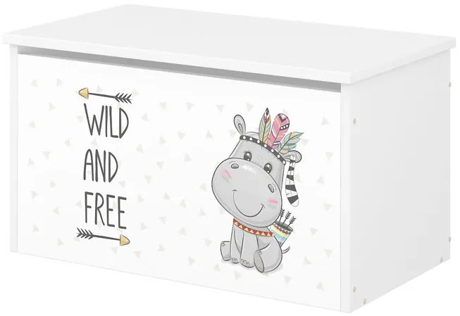 Raj posteli Box na hračky -  Wild and free biela