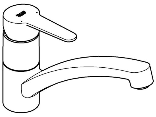 GROHE 31680000 - Drezová batéria BAUECO lesklý chróm