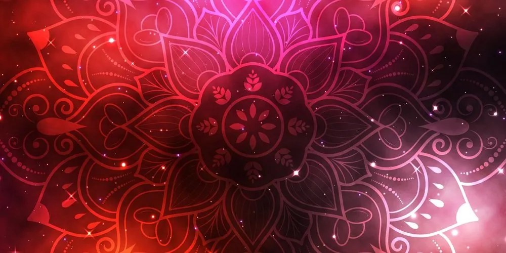 Obraz Mandala s galaktickým pozadím - 120x60