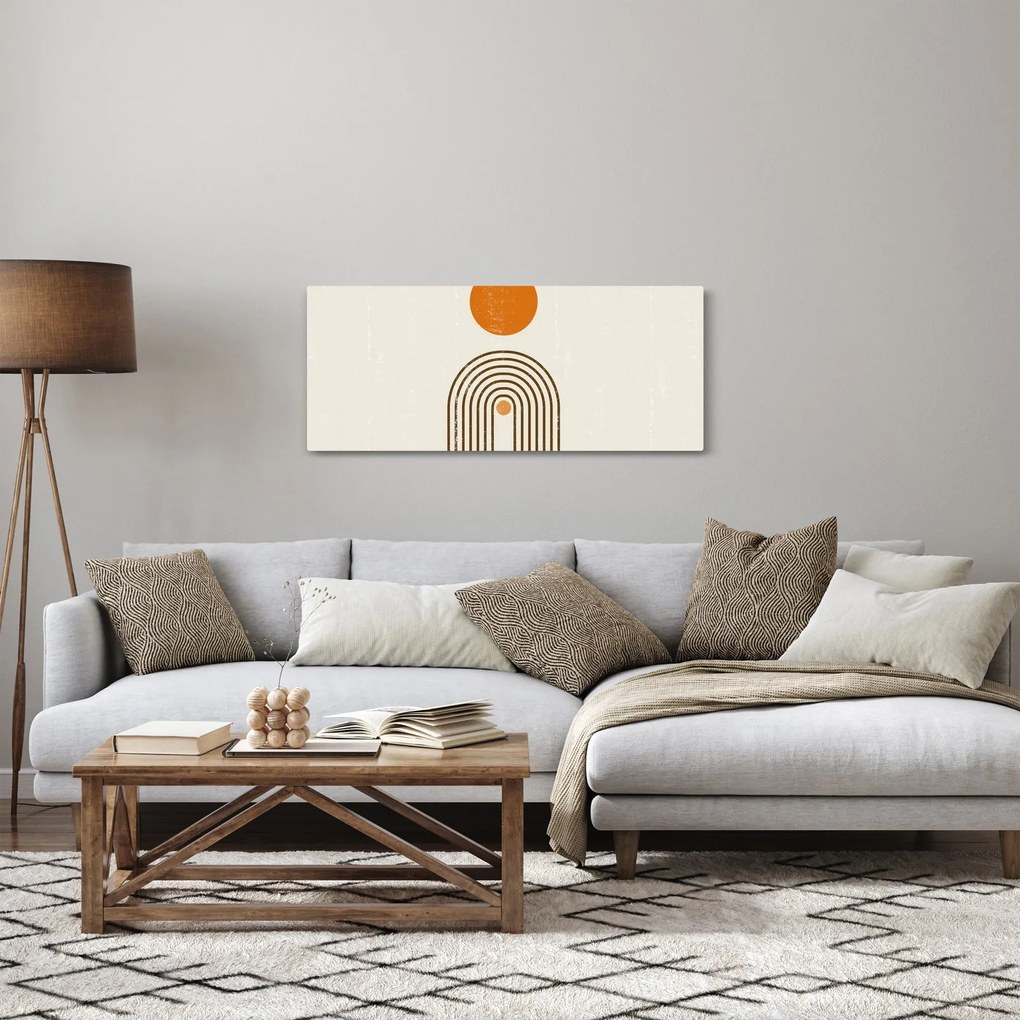 Obraz - Hnedé oblúky (120x50 cm)
