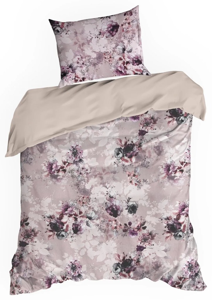 MAKOSATÉNOVÉ OBLIEČKY REINA51 200X220 CM, 2 KS 70X80 CM KVETY