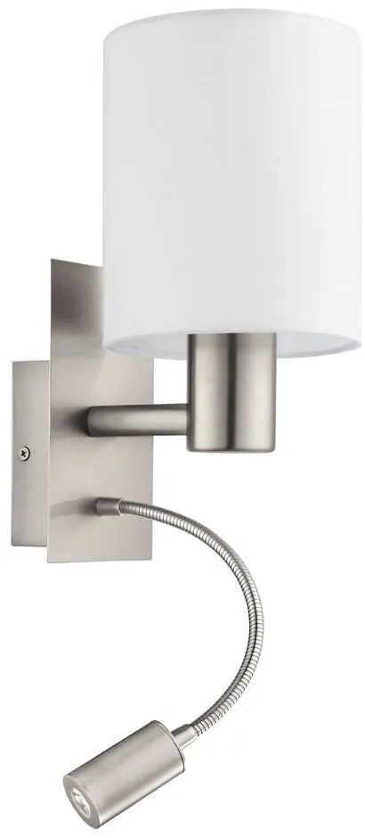 LED nástenné svietidlo v bielo-striebornej farbe PASTERI – EGLO