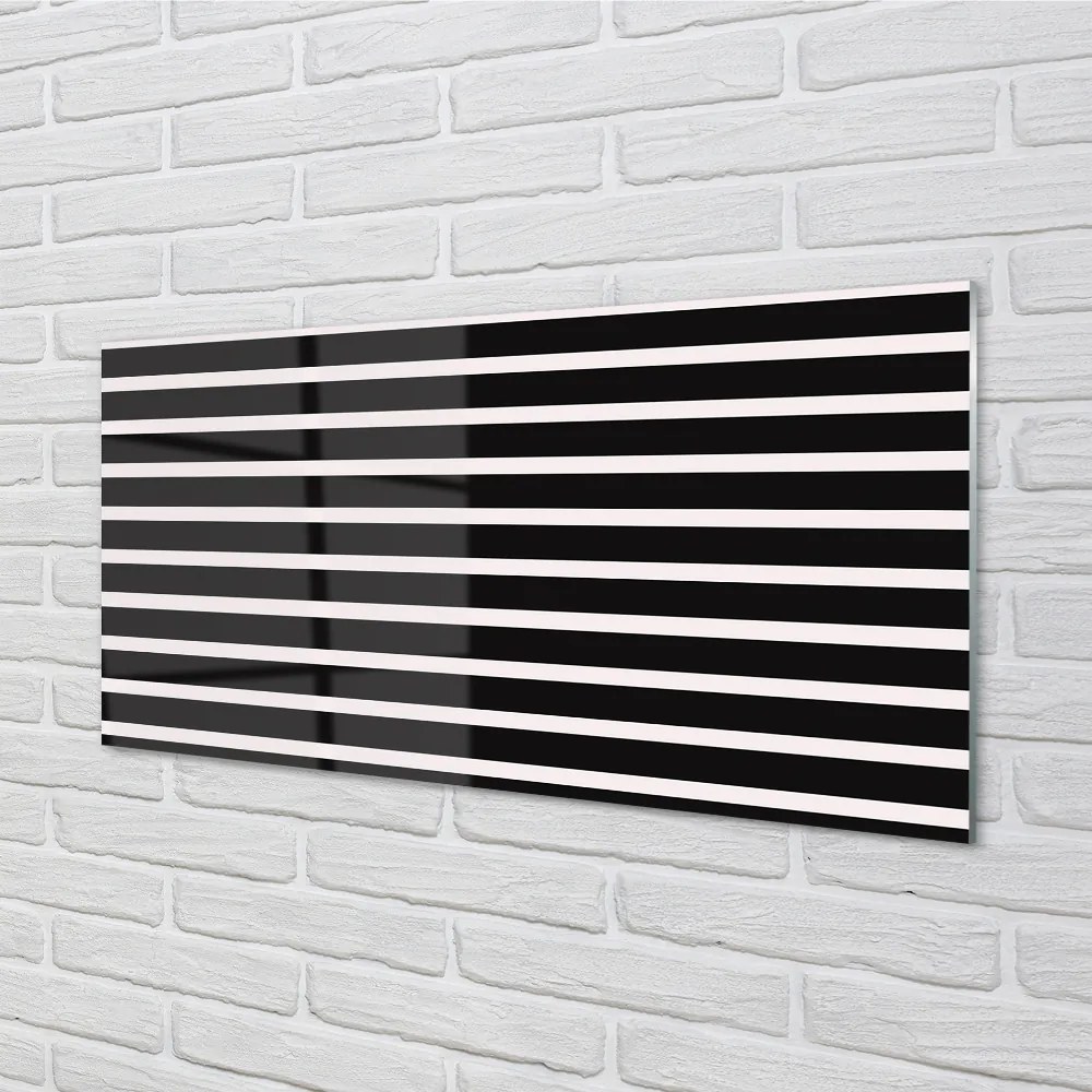 Nástenný panel  Pravidelné čierne pruhy 125x50 cm