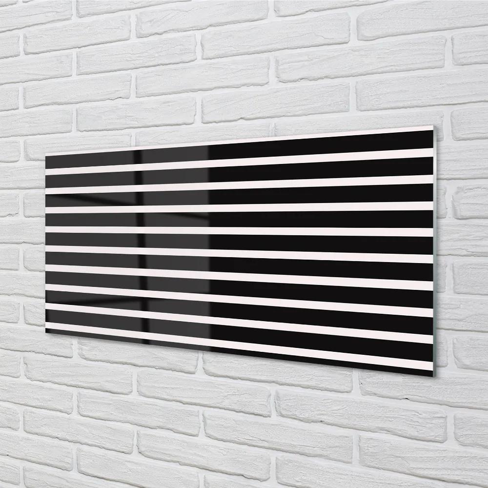 Nástenný panel  Pravidelné čierne pruhy 140x70 cm