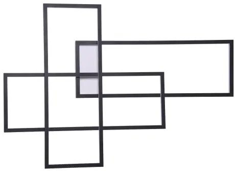 LED nástenné svietidlo Quadratus čierne