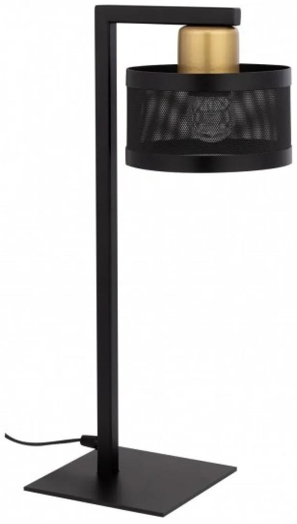 SIGMA Moderná stolná lampa OFF, 1xE27, 60W, čierna, zlatá