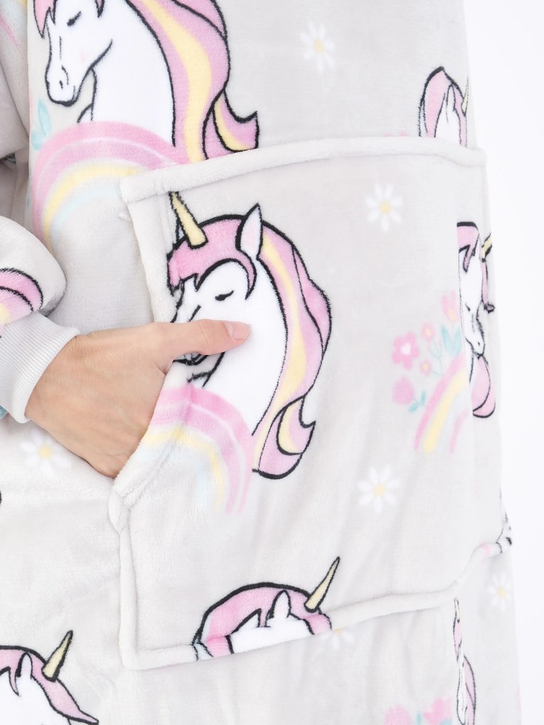 Baránková mikina mikroplyš – Jednorožec veľkosť M