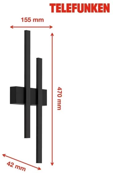 Telefunken 313205TF - LED Vonkajšie nástenné svietidlo 2xLED/4W/230V 4000K IP44