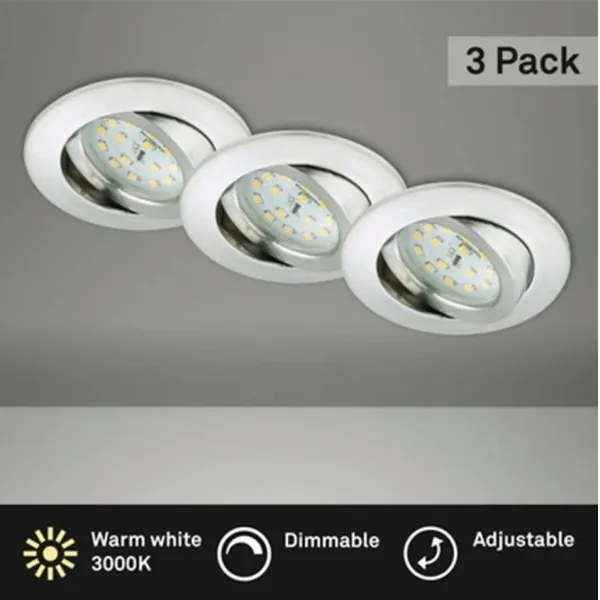 Briloner 8317-039-SADA 3x LED Stmievateľné kúpeľňové svietidlo LED/5,5W/230V IP23